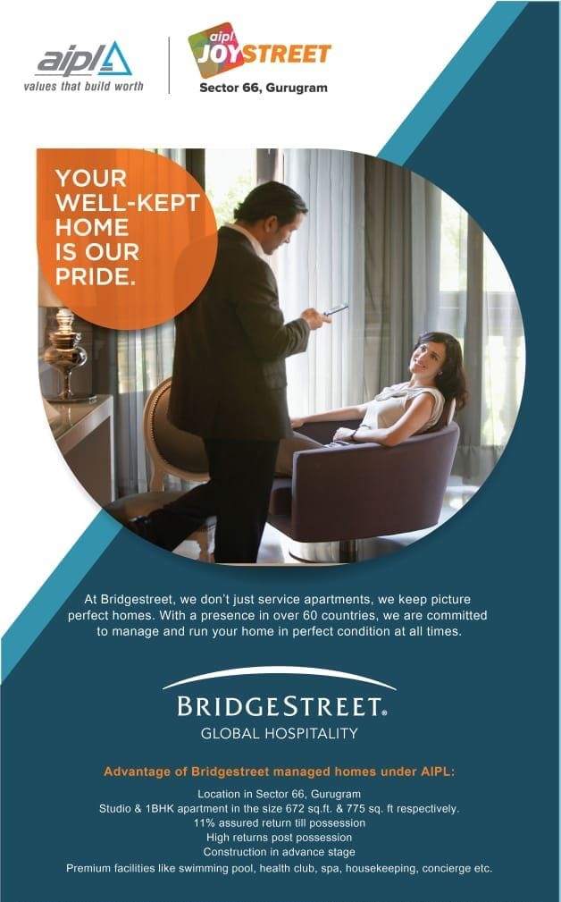 Avail the advantage of Bridgestreet managed home under AIPL Update